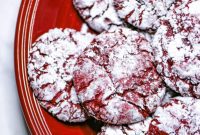 Homemade Crimson Velvet Crinkle Cookies
